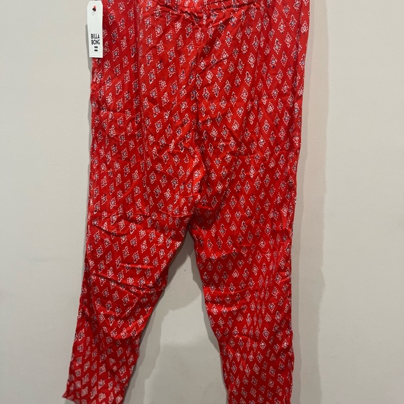 Red Patterned Pants - Picture 2 of 3